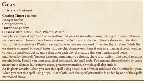 Geas » Spells .